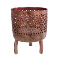 Gifts amsterdam metalen theelichthouder luca 6x6x8 cm koper