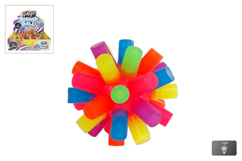 Lobbes stuiterbal pogo met licht 7,8cm