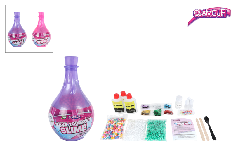 Glamour maak je eigen slijm set in toverfles 2ass