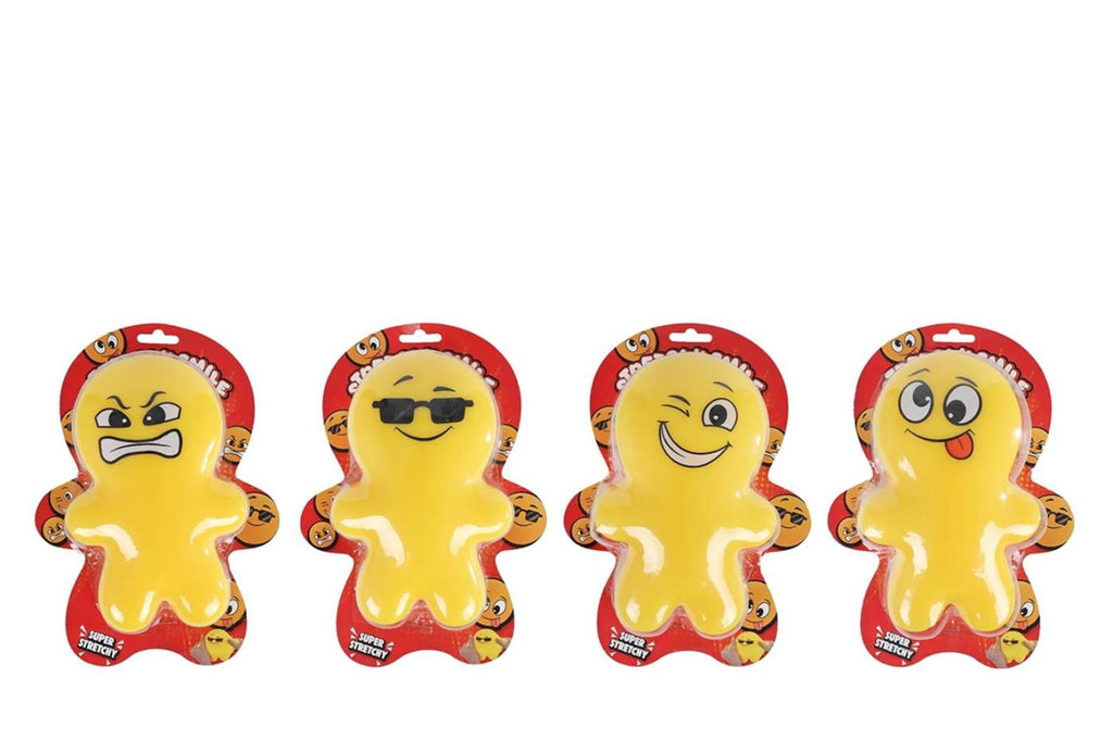 Emoji poppetje squeeze anti-stress 4ass 17cm