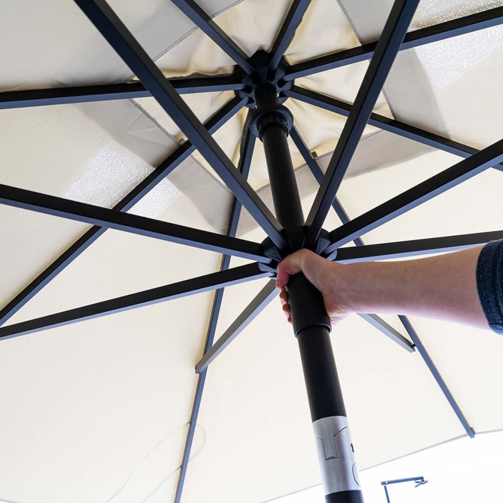 Madison parasol mykanos push-up 250cm grijs
