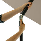 Madison parasol mykanos push-up 250cm ecru