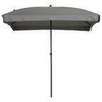 Madison parasol patmos luxe rechthoekig 210x140 cm lichtgrijs