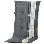 Madison stoelkussen met hoge rug garden 123x50 cm grijs phosa056
