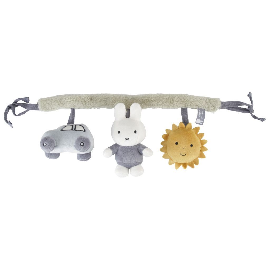 Nijntje - Nijntje fluffy wagenspanner + geluid blauw
