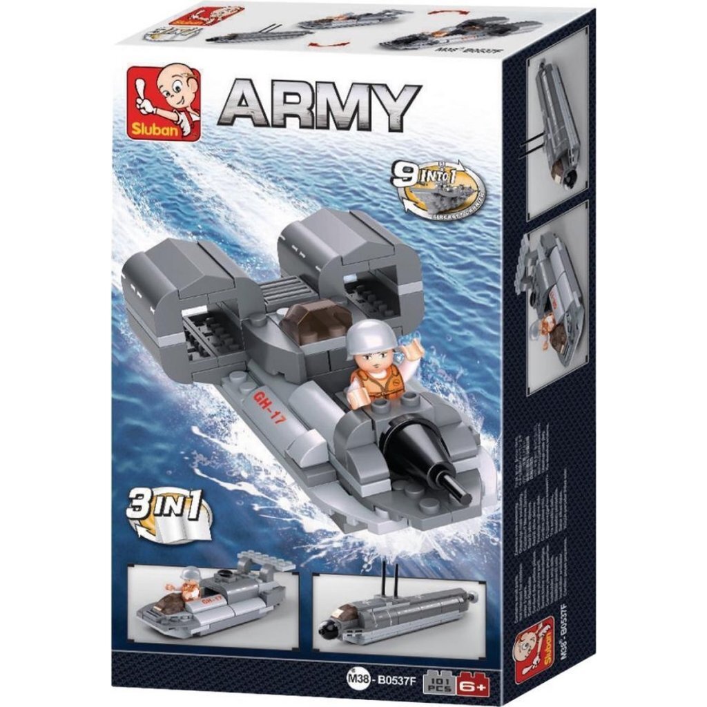 Sluban army jet boot 3-in-1 army (m38-b0537f)