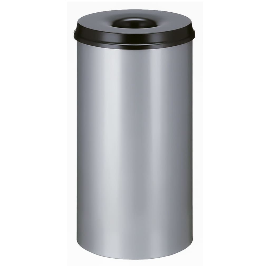 V-part vlamdovende prullenbak vepa bins vb105000 50l aluminium zwart