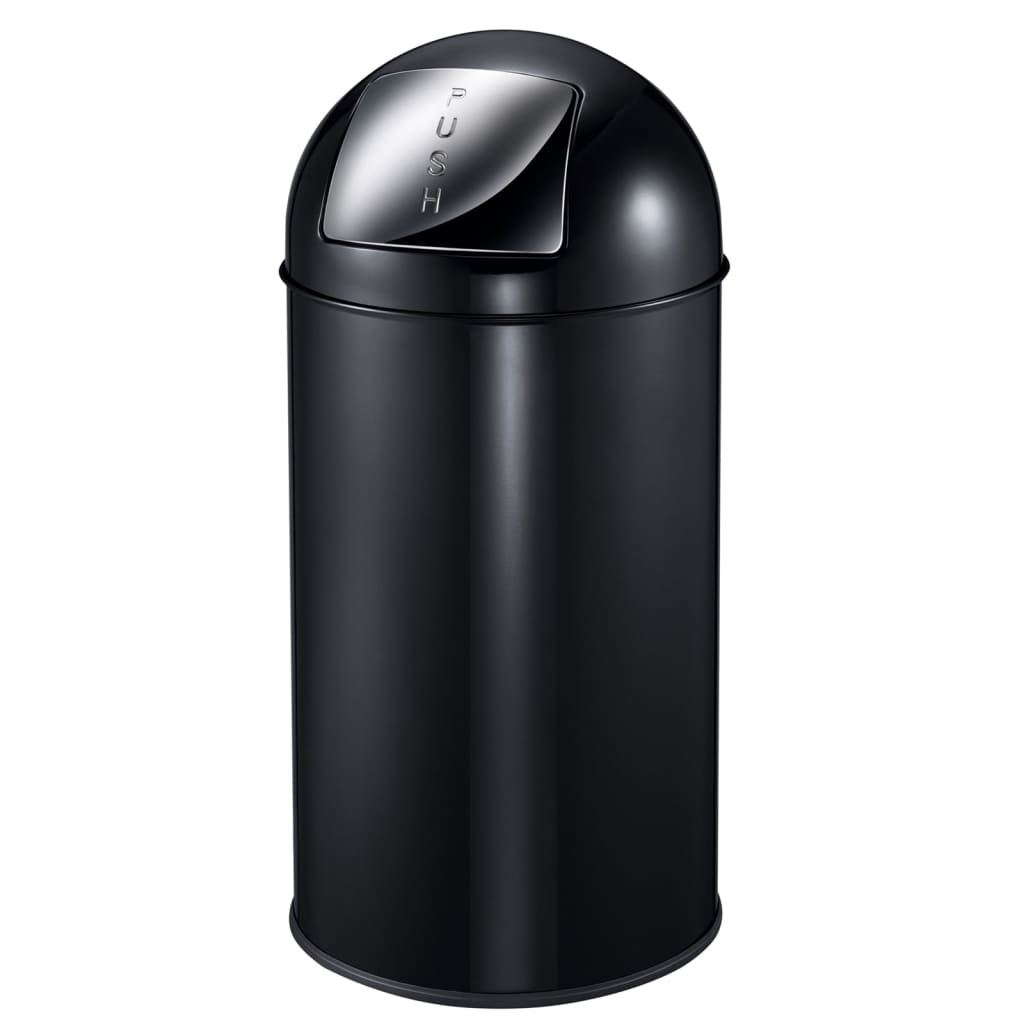 Prullenbak pushcan 34x74x35 40 liter zwart