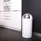 Eko eko afvalbak met drukdeksel 40 l wit