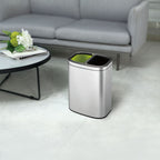 EKO EKO Afvalbak OLI-Cube 2x10 L matzilverkleurig