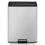 Eko pedaalemmer essential 2x20 l matzilverkleurig