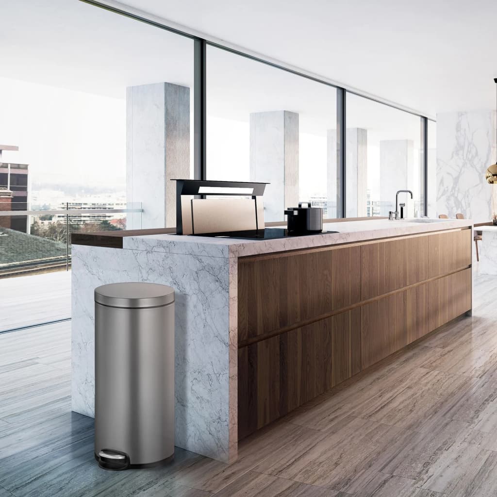 Eko pedaalemmer serene 30 l platinakleurig