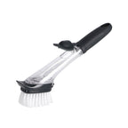 Overige merken aqua laser afwasborstel met dispenser + schuurspons zwart wit
