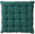 Dutch decor burto stoelkussen van gewassen katoen sagebrush green 40x40 cm