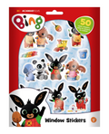 Bambolino bing verplaatsbare raamstickers - 45+ stuks - 4 vellen - met speelachtergrond - peuter en kleuter speelgoed - knutselen - voor meisjes en jongens - vanaf 3 jaar - speelgoed kinderen - totum