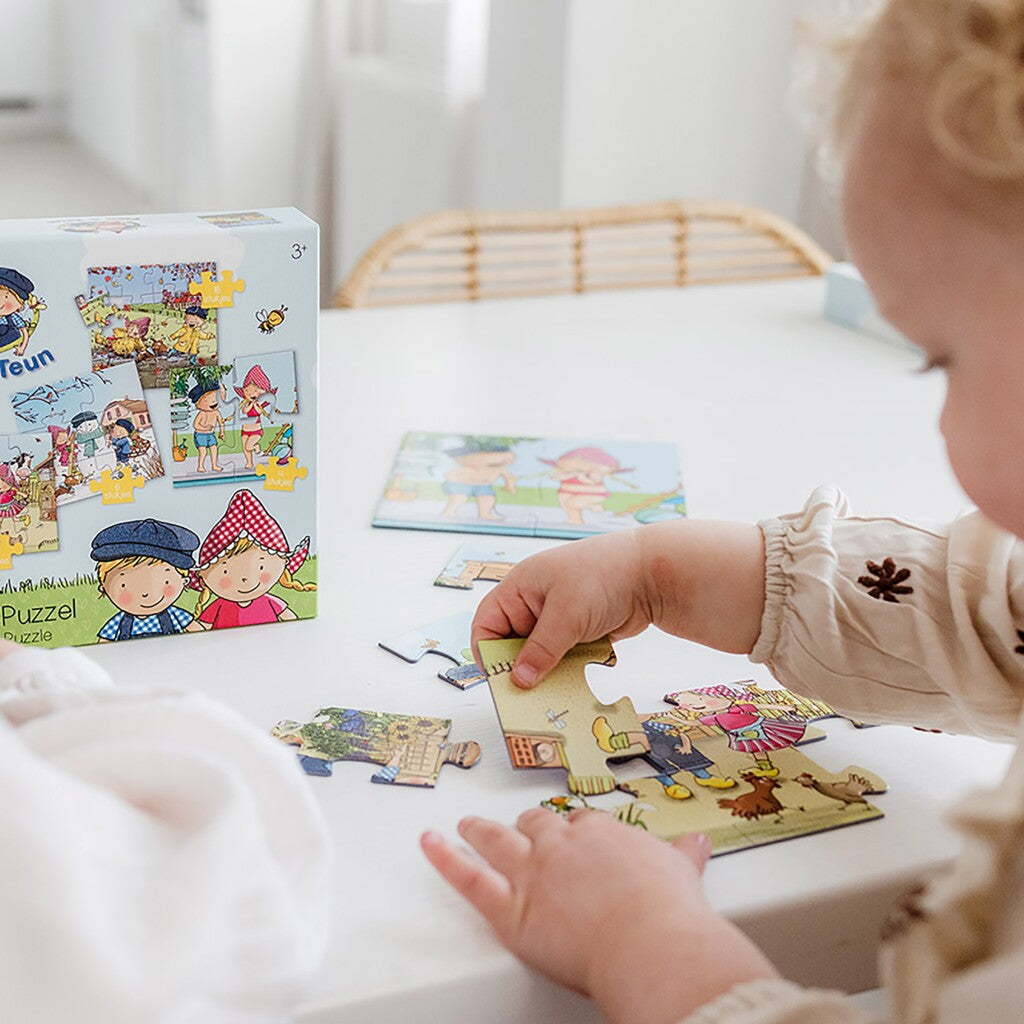 Bambolino - Bambolino Fien en teun 4in1 puzzel 4-16 stukjes