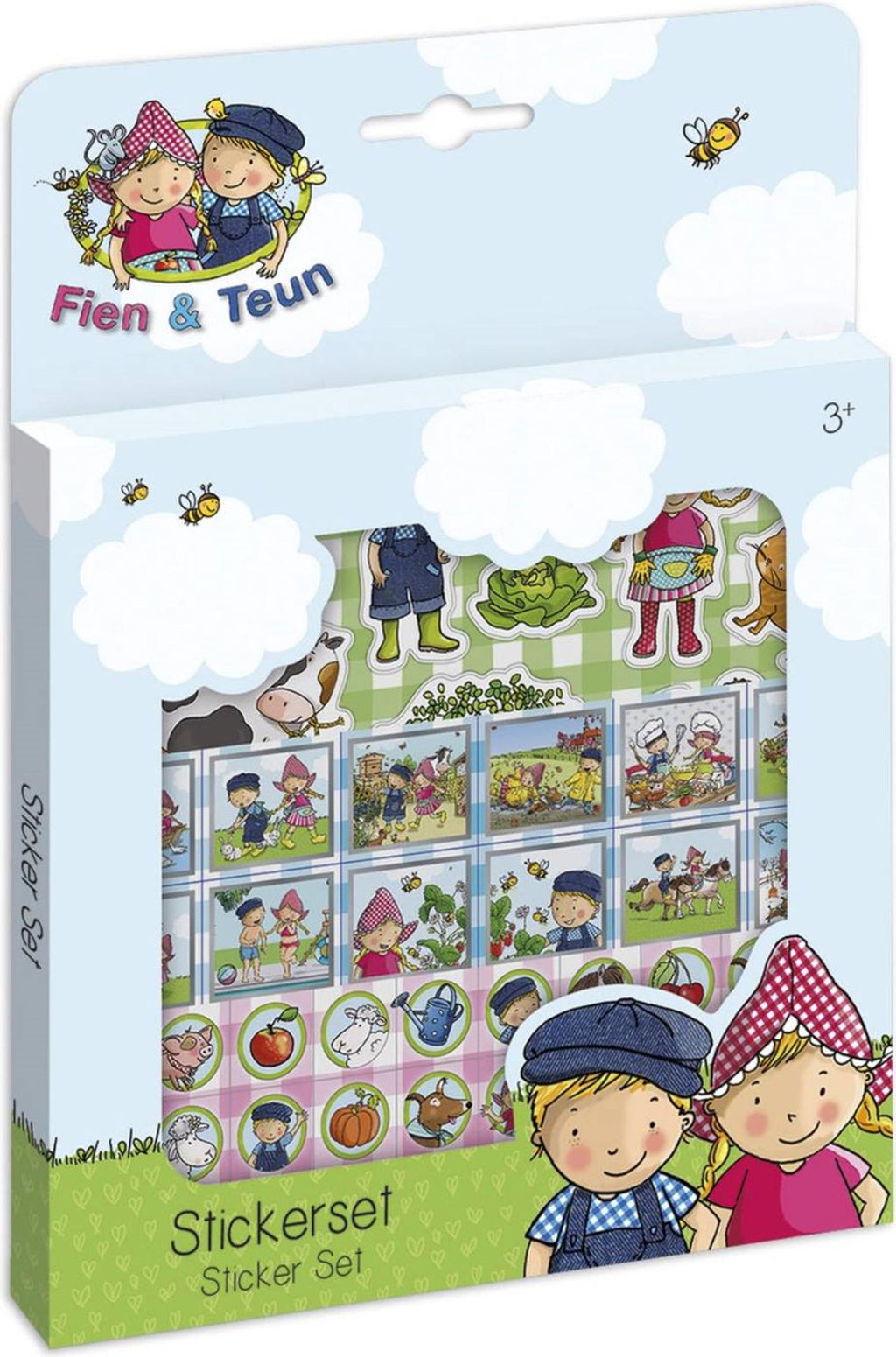Fien & Teun - Fien & Teun stickers - 3 stickervellen met speelachtergrond - creatief speelgoed - boerderij - bambolino toys - vanaf 3 jaar
