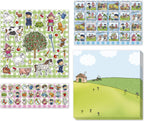 Fien & Teun - Fien & Teun stickers - 3 stickervellen met speelachtergrond - creatief speelgoed - boerderij - bambolino toys - vanaf 3 jaar