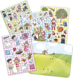Fien & Teun - Fien & Teun raamstickers niet permanente verplaatsbare stickers - met speelachtergrond - vanaf 3 jaar - bambolino toys