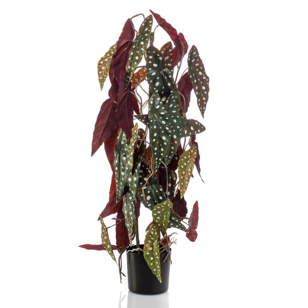 Emerald kunstplant in pot stippenbegonia 75 cm