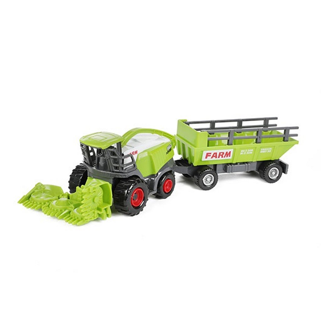 Toi-toys landbouwmachines met aanhanger - 2 stuks (28097a)