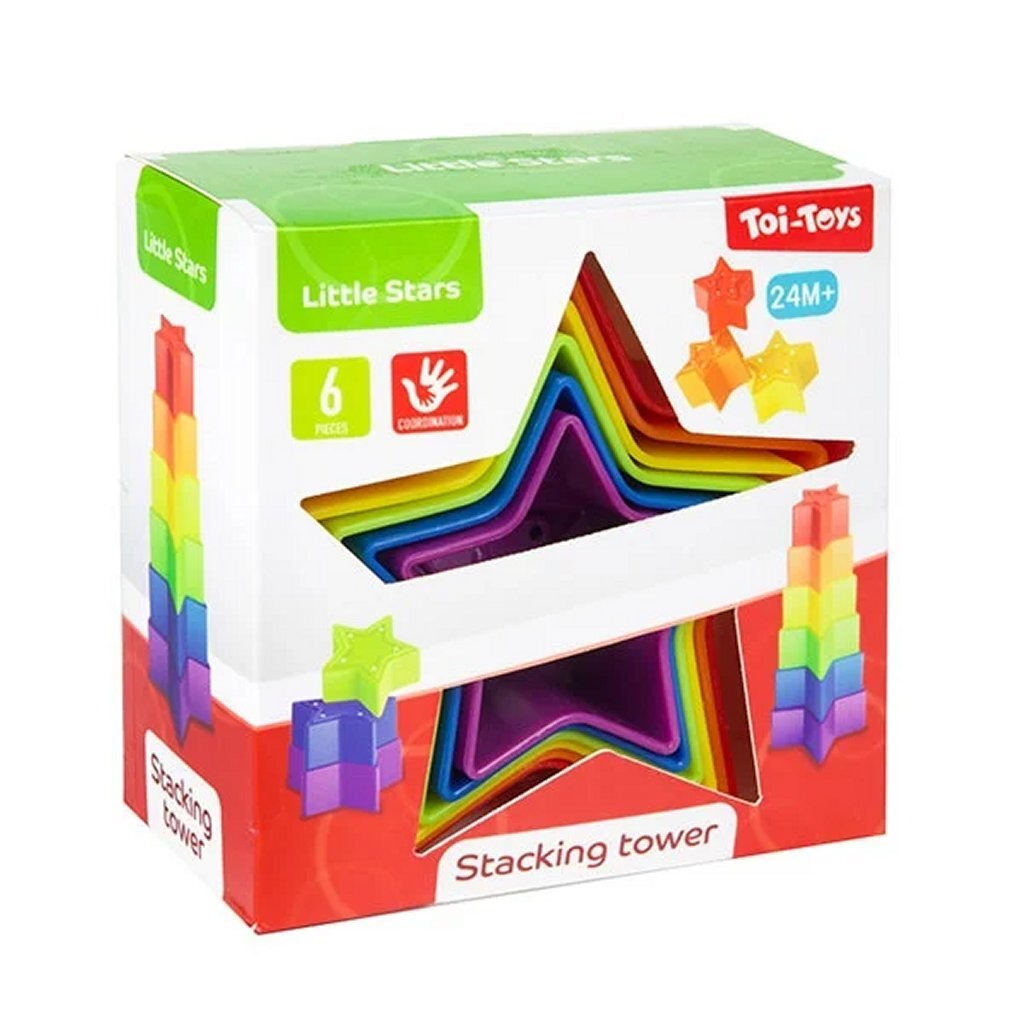 Toi-toys little stars stapeltoren ster 6-delig