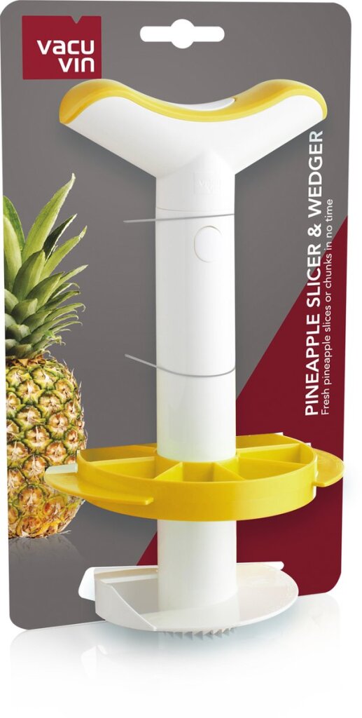 Vacu vin ananassnijder 2-in-1 wit geel