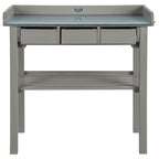 Esschert design tuinwerktafel grijs cf29g