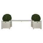 Esschert design bank met plantenbak wit cf33w
