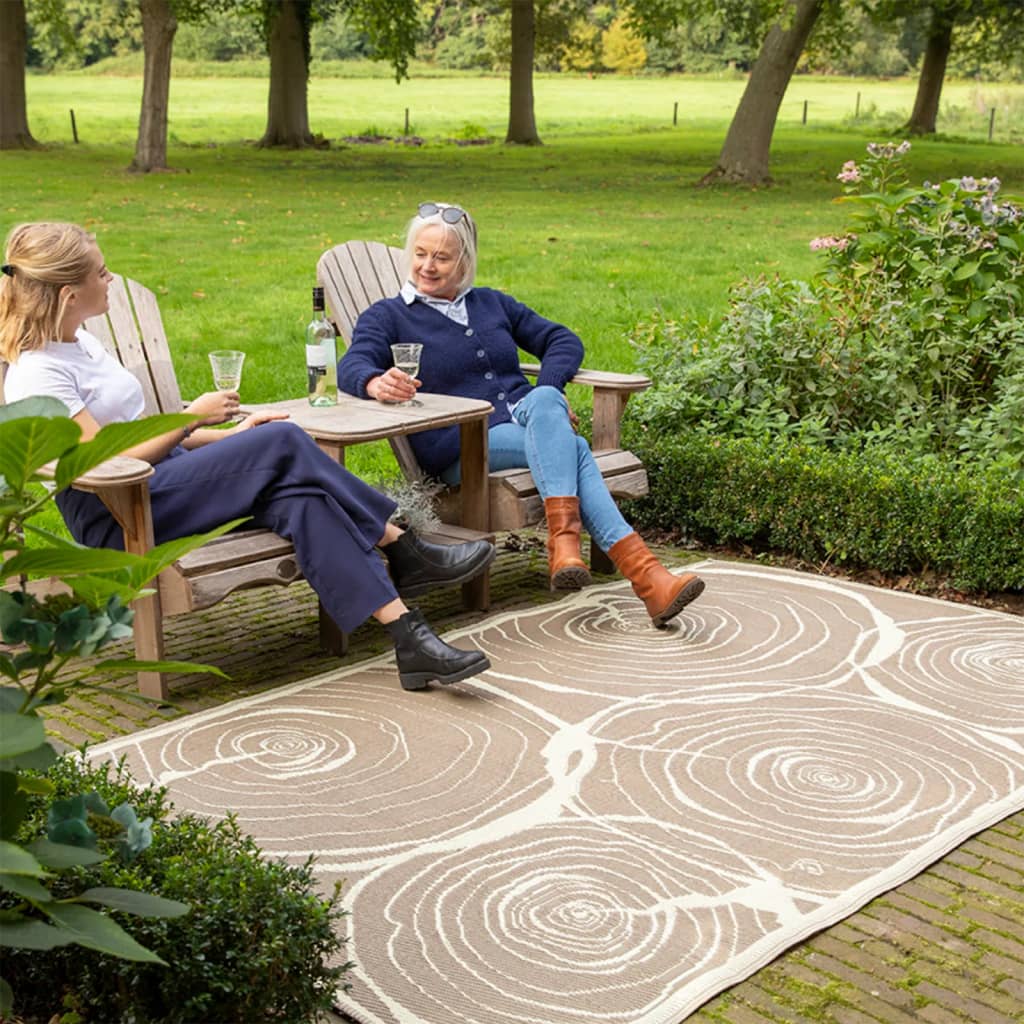 Esschert design buitenkleed jaarringen 240x150 cm