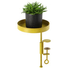 Esschert design plantenblad met klem rond s goudkleurig