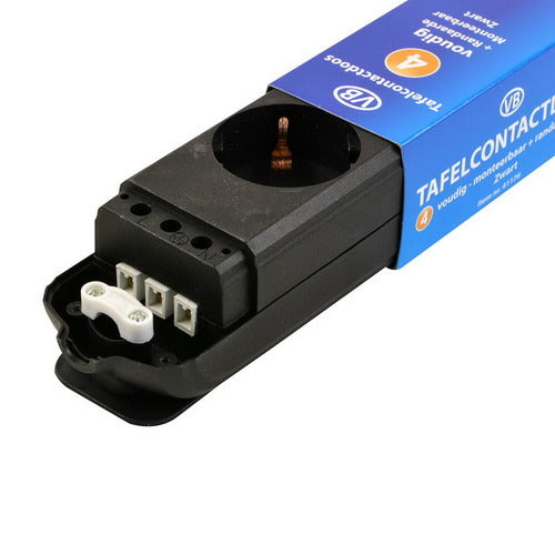 VB - VB 41176 tafelcontactdoos 4-voudig + ra zonder snoer zwart