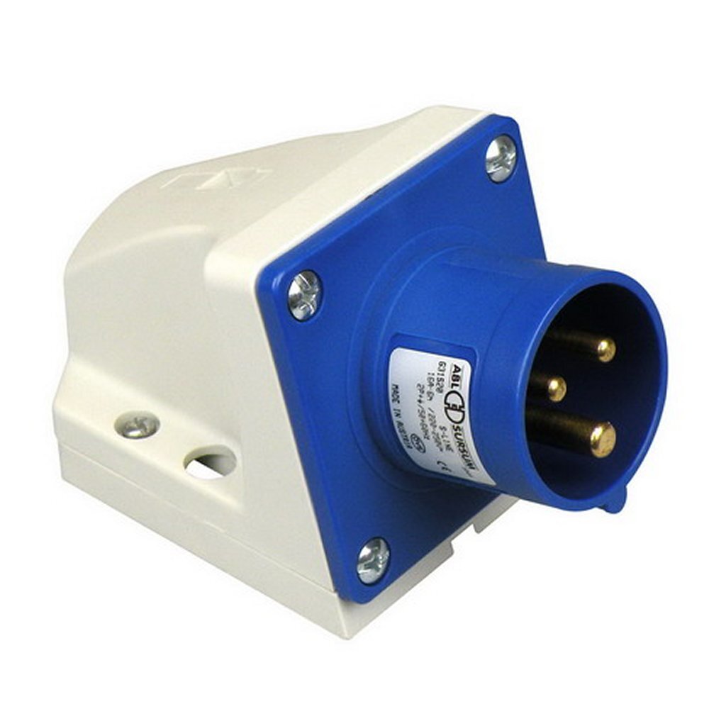 ABL - ABL cee wcd opbouw stekker 3-polig grijs/blauw