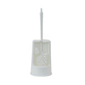 Toiletborstel met houder met randreiniger wit | 2 stuks