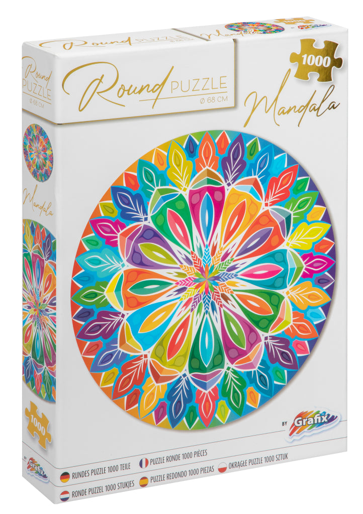 Grafix ronde puzzel mandala 1000 stukjes