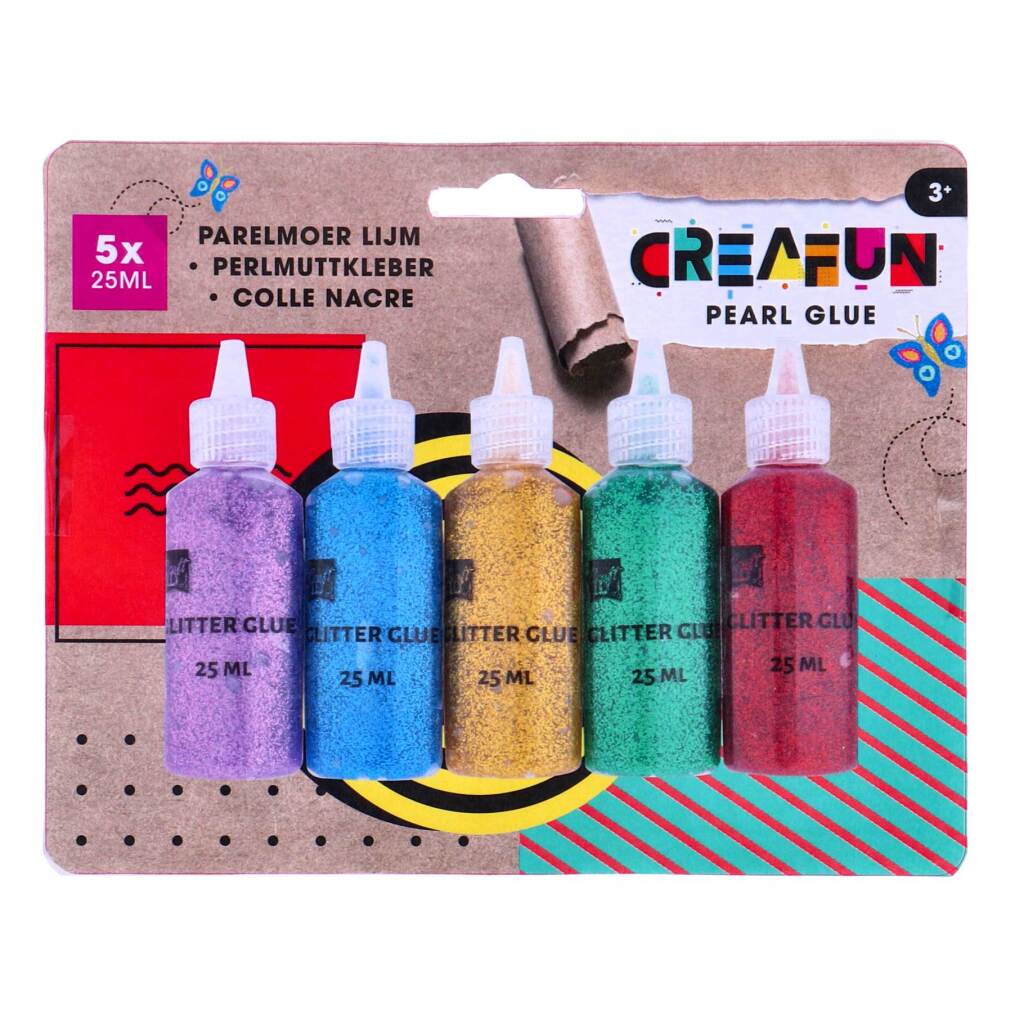 Creafun lijm parelmoer 5x25 ml