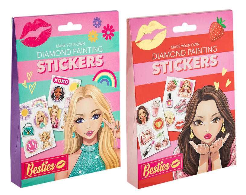 Besties diamond painting stickers assorti