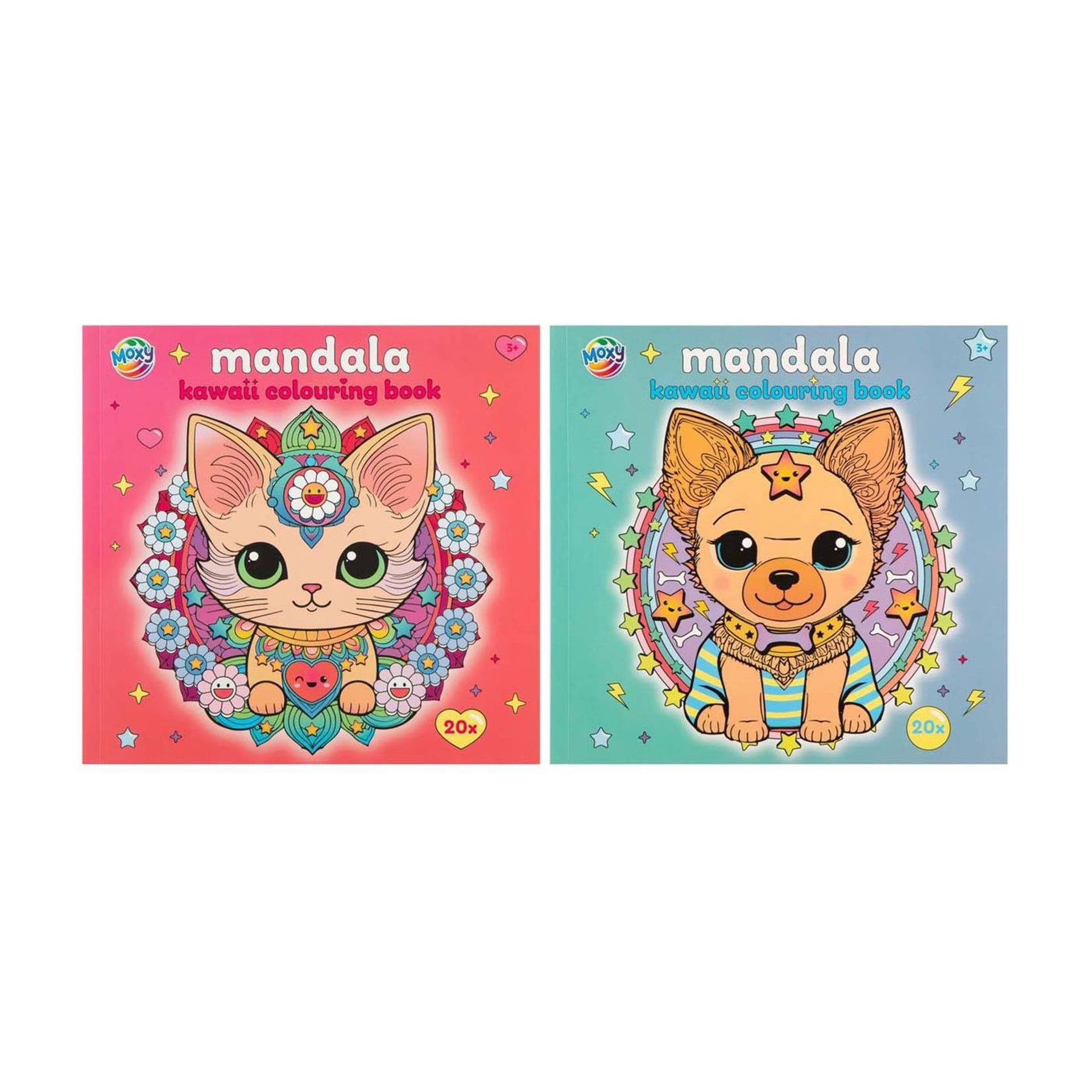 Moxy - Moxy kleurboek mandala kawaii 20p