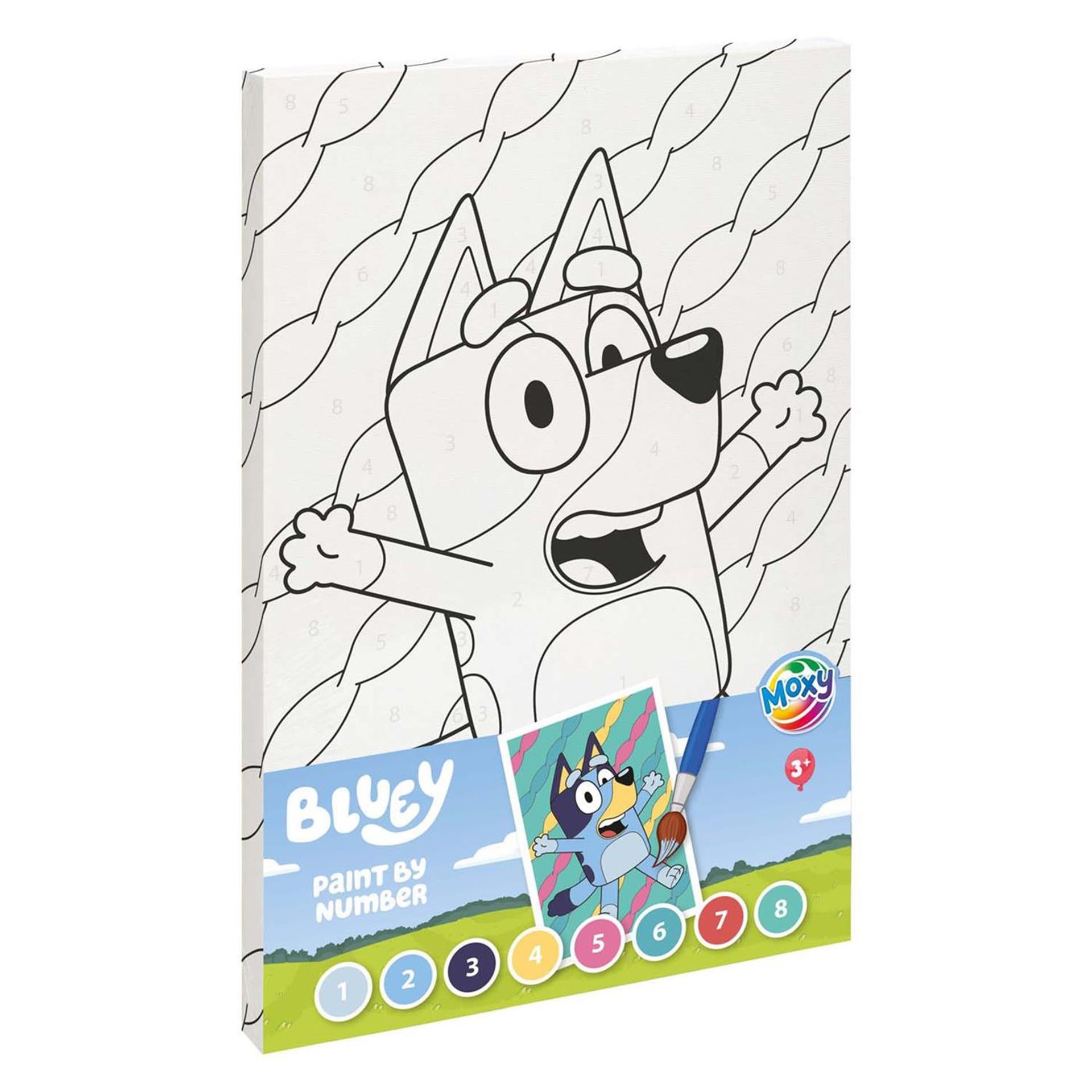 Moxy - Moxy bluey schilderen op nummer canvas