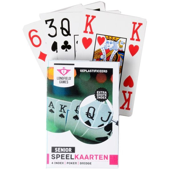 Longfield speelkaarten senior extra groot