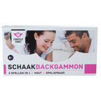 Engelhart longfield schaak en backgammon houten cassette 30x16x4 cm
