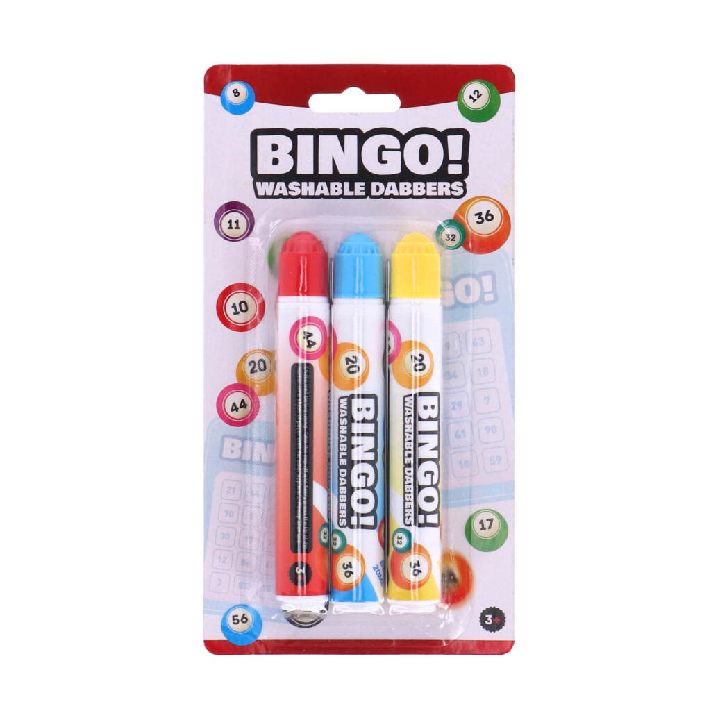 Longfield engelhart bingo stiften 3 stuks rood geel blauw