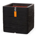 Capi plantenbak nature rib vierkant 50x50 cm zwart