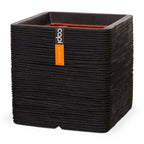 Capi plantenbak nature rib vierkant 50x50 cm zwart