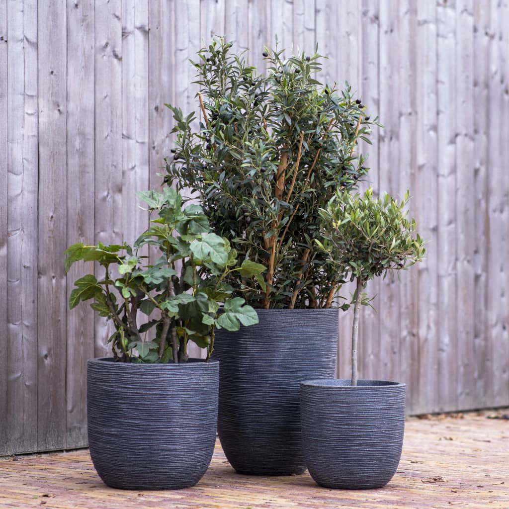Capi plantenbak waste rib laag elegant 46x58 cm grijs