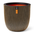 Capi plantenbak groove 35x34 cm zwart en goudkleurig