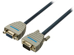 Ngk bandridge vga verleabel vga male naar vga female 15-pins 2 m blauw | 1 stuks - bcl1002 - bcl1002