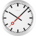 NeXtime NeXtime NE-3999ST Wandklok Dia. 35 Cm, Geborsteld Aluminium, #039;Station #039;