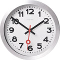 Nextime station – wandklok tafelklok – 19 cm – geborsteld aluminium – wit