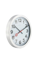 Nextime station – wandklok tafelklok – 19 cm – geborsteld aluminium – wit